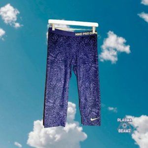 Nike Pro Combat Leopard Dri-Fit Compression Capri Workout Pants M